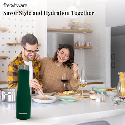 Frenchware Water Bottle 1 Litre, Stainless Steel, Premium SS 304, Teal | Easy-to-Clean