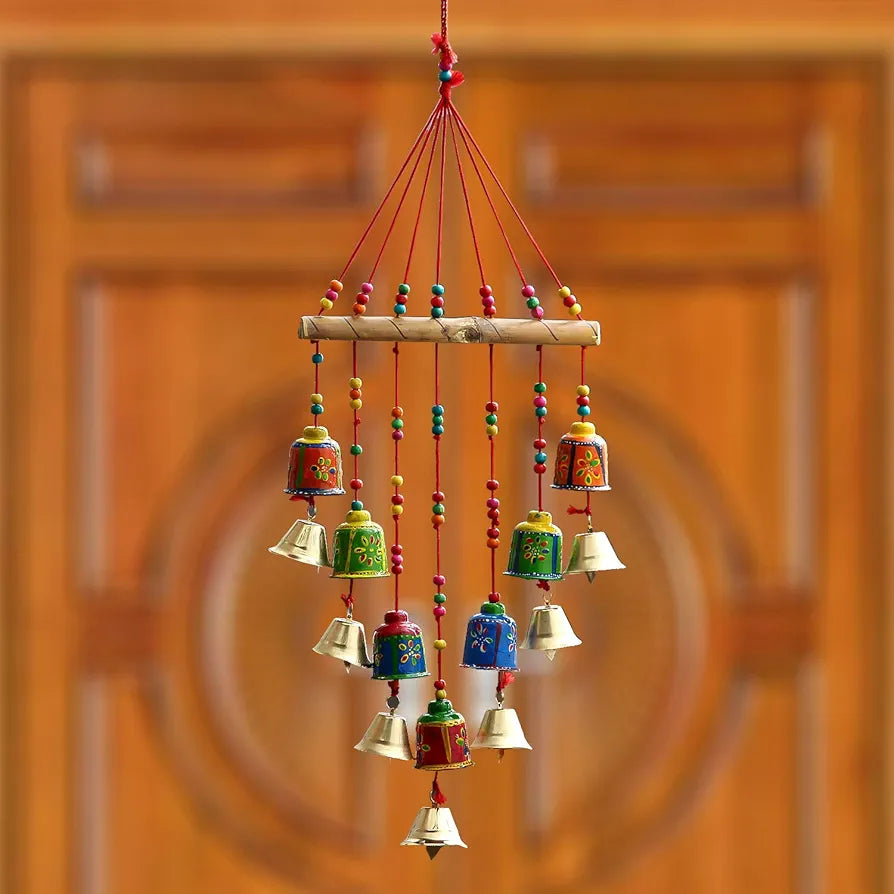 eCraftIndia Handcrafted Decorative Wall Hanging Bells Chimes STRBEL499