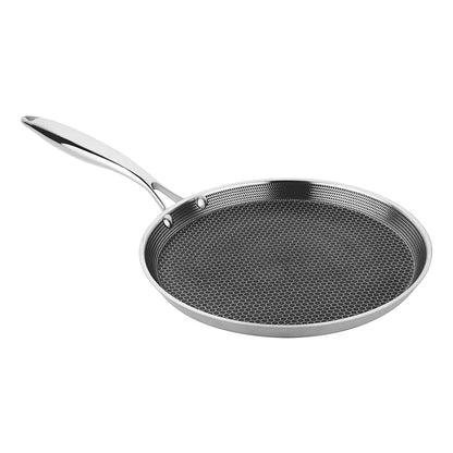Prabha Tri-Ply Stainless Steel Non Stick Coating Hexa Cube Dosa Tawa 30 cm