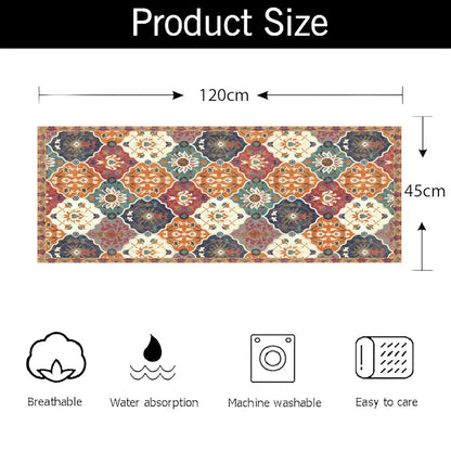 Ishro Home Velvet Premium Modern Runner Rug For Bedroom, Kitchen Colour Blue