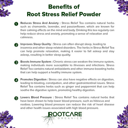 Rootcare Organics Calming Stress Relief Herbal Tea - 100 gms