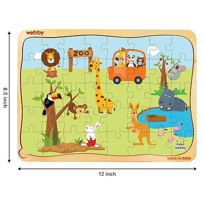 Webby The Zoo Wooden Jigsaw Puzzle 40Pcs
