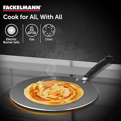Fackelmann Quartz Nonstick Concave Tawa 28 cm Cool Handle Even Heating Roti Chapati Paratha