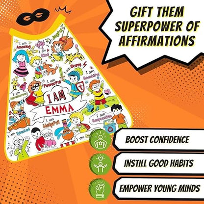 PepPlay Cotton My Affirmation Cape Coloring Kit With 6 Smudge Free Washable Markers Customised