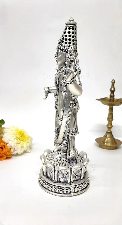 Gold Art India Lord Tirupati Balaji Silver Matte Idol