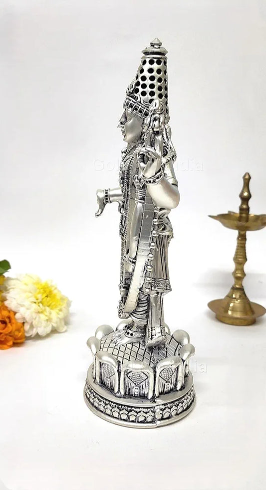 Gold Art India Lord Tirupati Balaji Silver Matte Idol