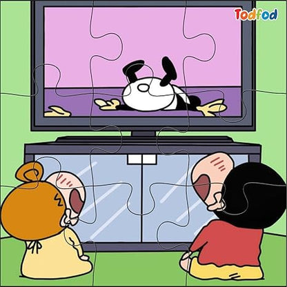 TodFod Wooden Jigsaw Puzzles Toy for Kids & Children Shinchan 54 Pieces 6 in 1 Jigsaw Puzzles