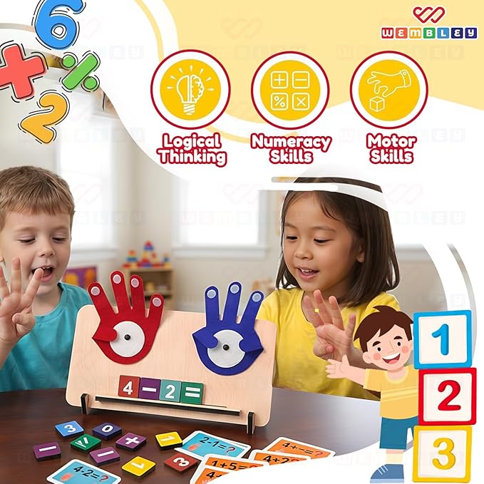 Wembley Montessori Maths Learning Educational Toys for 3+ Years Old Boys & Girls Multicolor