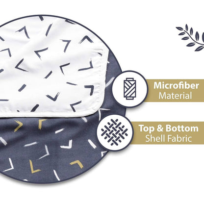 Divine Casa Reversible Single Bed AC Blanket Dohar 120 GSM Lightweight Polyester Colour Navy Blue & White