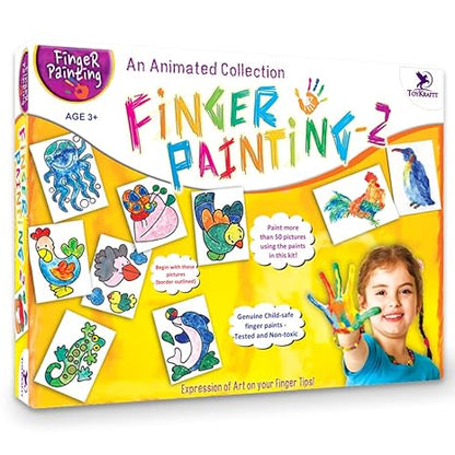 Toykraftt Finger Painting 2 Child Safe Finger Painting Kit To Paint Animals Art And Craft