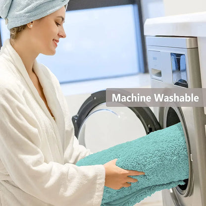 Luxe Home Vegas Microfiber Bath Mat Super Soft Non Slip Washable Mat for Bathroom Rectangular Colour Aqua