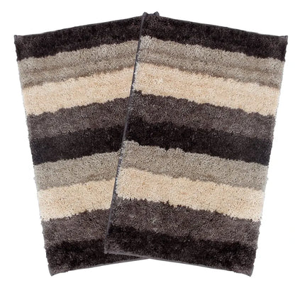 Luxe Home Jericho Doormat 2500 GSM Super Soft Microfiber Anti-Skid Mat Colour Amaber 40x60 cm (Pack of 2)