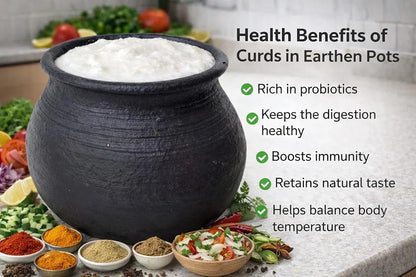 Village Kart Handcrafted Ecofriendly Terracotta Earthen Curd Clay