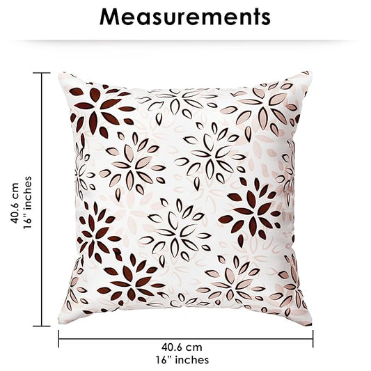 Story@Home Polyester Cushion Cover for Bedroom Living Room (Pack of 5 Pieces, Brown)