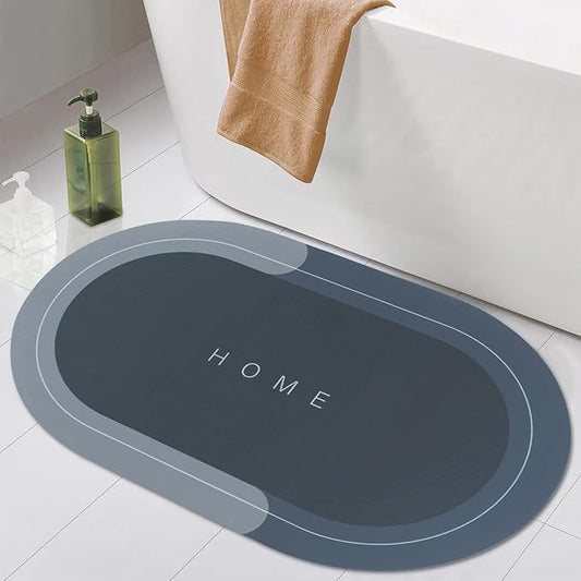 Story@Home Door Mats for Home, Floor Mat, Rectangular Shape Encore Doormat Silicone Solid Blue Color
