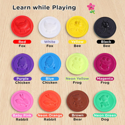 Play Nation Premium My Fun Dough Clay Set for Kids Vibrant Multi Color