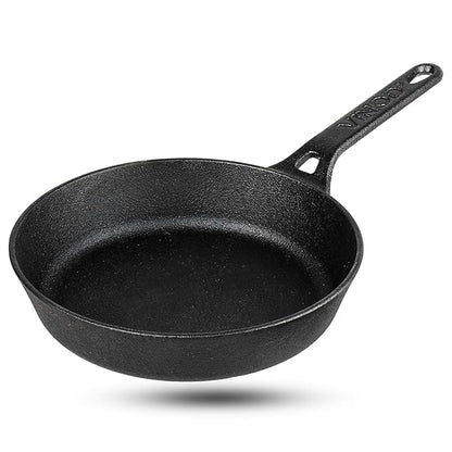 Vinod Legacy Pre Seasoned Cast Iron/Loha Frypan - 22 cm | Naturally Non Stick Skillet Pan for Frying