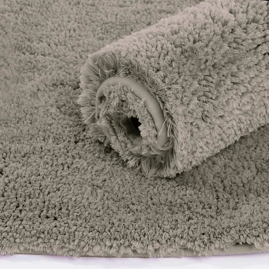 Luxe Home International Microfiber Rectangular Bath Mat Colour Taupe