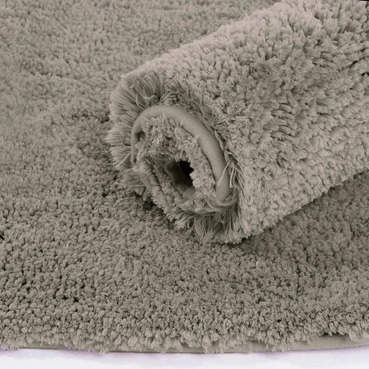Luxe Home International Microfiber Rectangular Bath Mat Colour Taupe