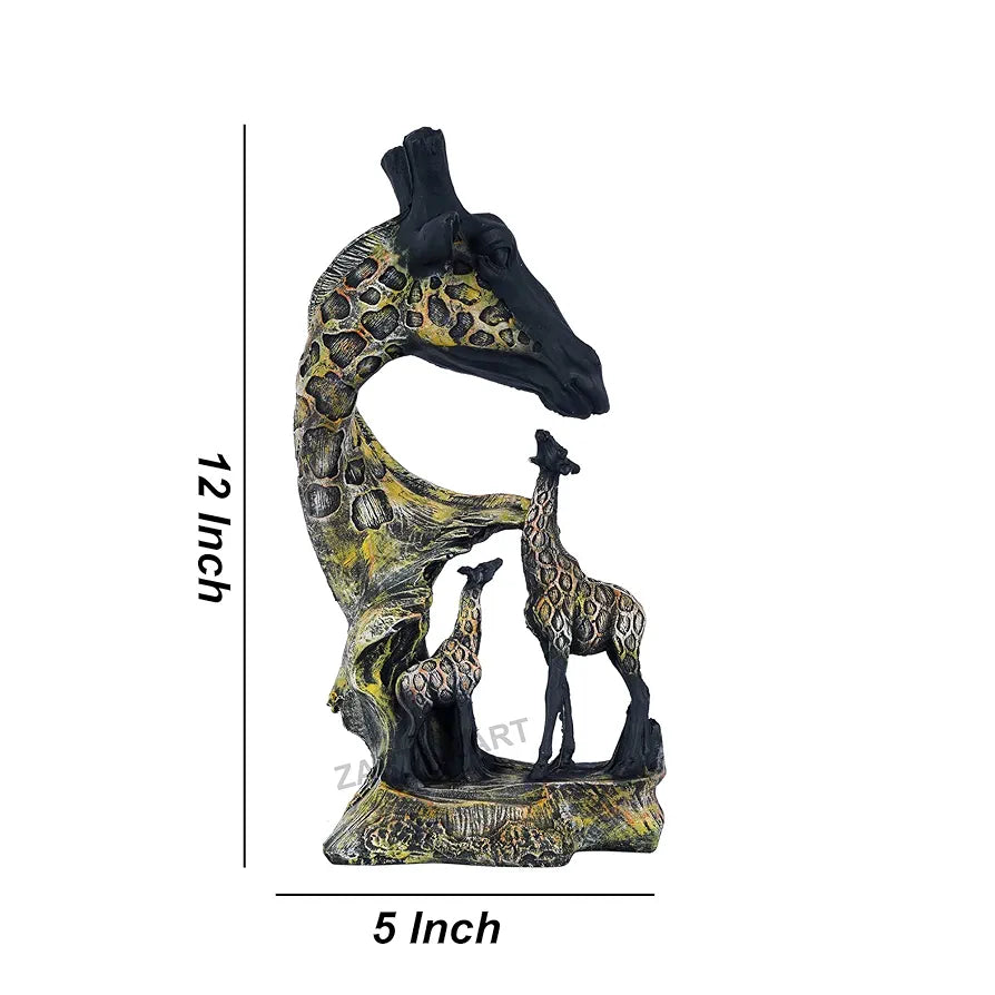 Zart Statue of Giraffe Sculpture for Home Decor Decorative Gift Showpiece