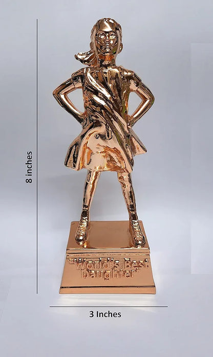 Gold Art India World's Best Daughter Figurine Rose Gold Plated