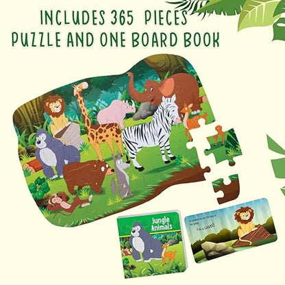 The Book Tree Jungle Animals Puzzle Box for Kids 35 Jigsaw Puzzle Pieces Educational Toy