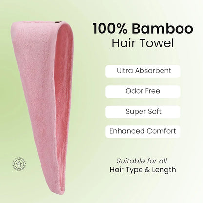 Mush Bamboo Hair Towel Ultra Soft Absorbent & Anti Microbial Hair Wrap