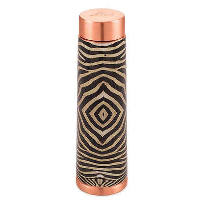 Attro Aarogyam 900ml Satveda AKS Designer Joint less Copper Water Bottle