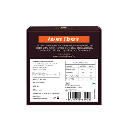 McLeod Russel 1869 Assam Classic 15 Pyramid Tea Bags - 30 gms