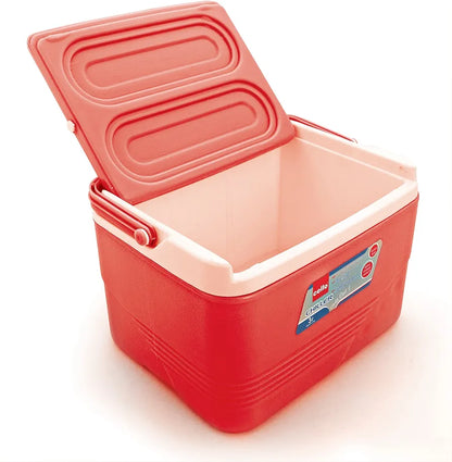 Cello Chiller Ice Box | Standard Size for Travel Party Bar Ice Cubes | Cold Drinks | Medical Purpose | 3 Litre, Red