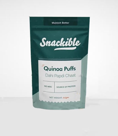 Snackible Dahi Papdi Chaat Quinoa Puffs -  115 gms