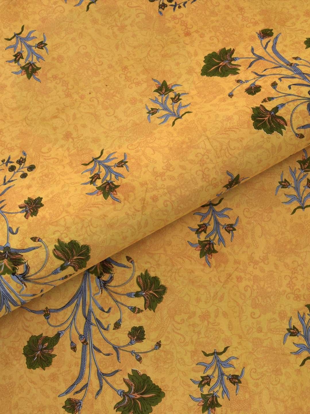 100% Pure Cotton Traditional Printed Bedsheet for Double Bed King Size Bedsheet with 2 Pillow Covers