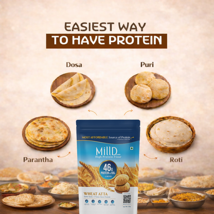 Mill'D High Protein Wheat Flour | 46 G Protein - 2 kg