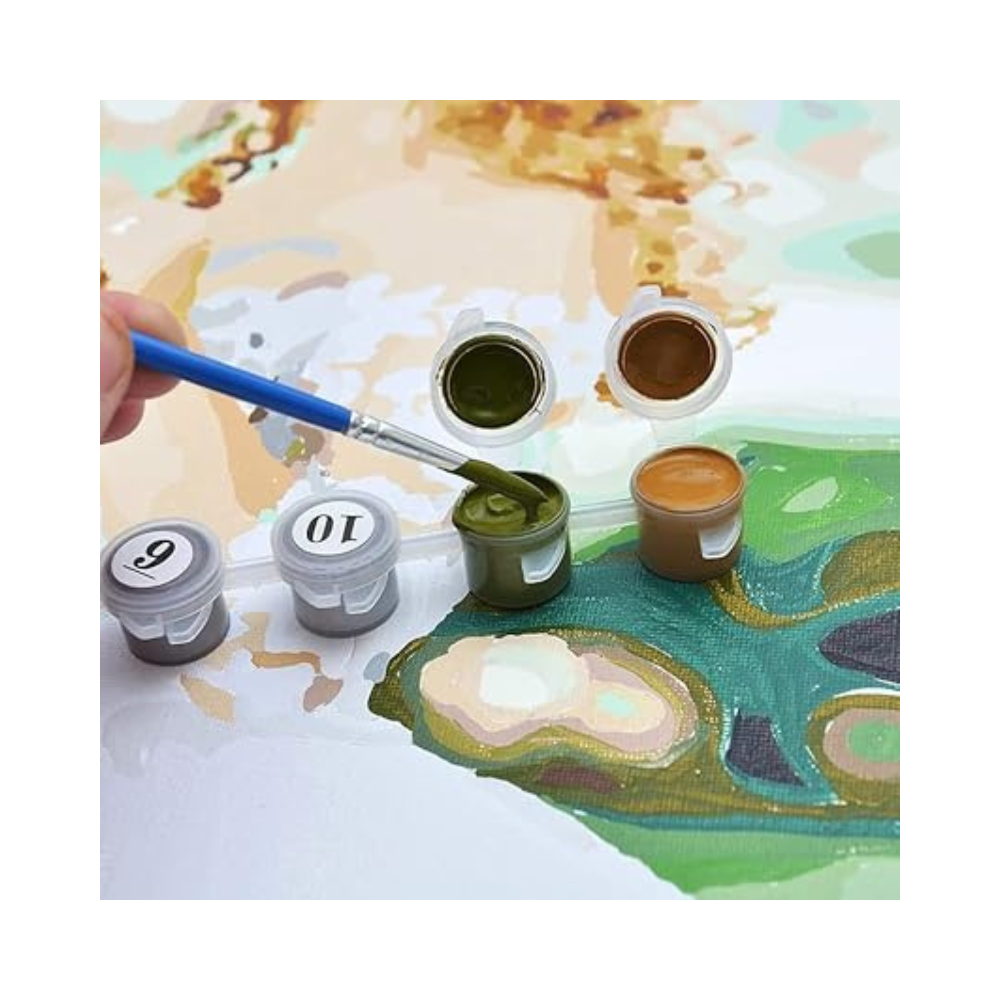 Tulip N Turtle Wild Roses Diy Acrylic Paint by Number Kit for Adults Kids Beginner Number Painting Kit for Adults