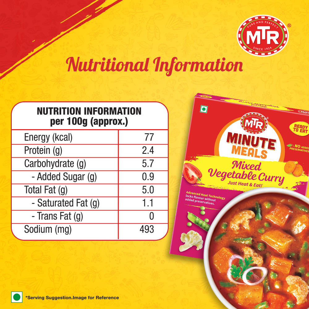 MTR Ready to Eat Mixed Vegetable Curry 300 g
