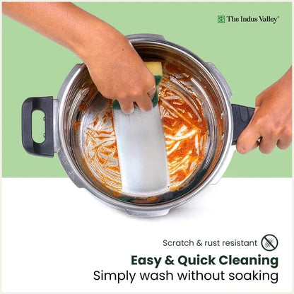 The Indus Valley Tri-Ply Stainless Steel Outer Lid Handi Pressure Cooker
