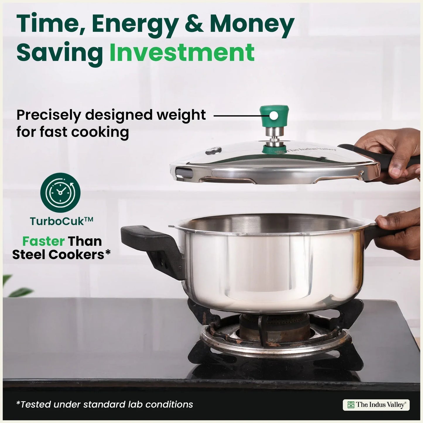 The Indus Valley Premium Stainless Steel Outer Lid Pressure Pan