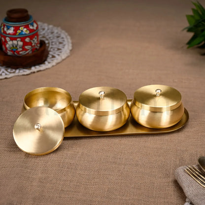 Artarium Brass Nut Bowl Gift Set Premium Handcrafted