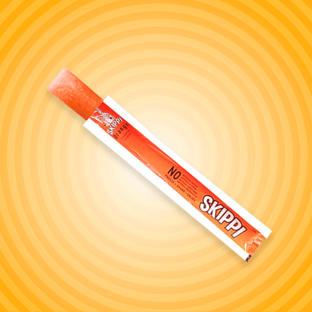 Orange Flavor Skippi Natural Ice Pop, Pack of 12 Ice Pops