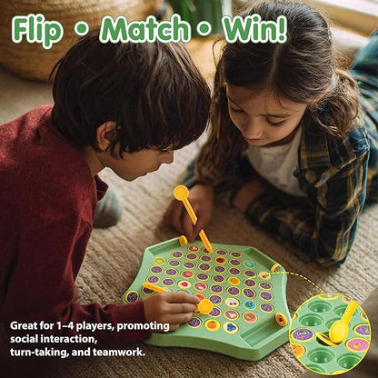 Kidology Animal Memory Flip Chess Game Montessori Matching Board 50+ Pcs