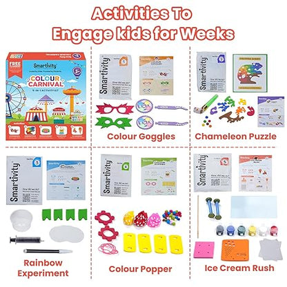 Smartivity Colour Carnival Activity Kit Toys Games for Boys & Girls 5 in 1 Fun Activities