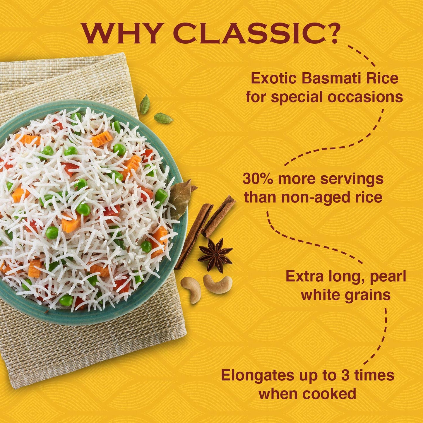 India Gate Basmati Rice Classic - 1000 gms
