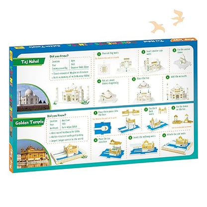 Imagimake Boys And Girl's Mapology Monuments Of India - Taj Mahal And Golden Temple