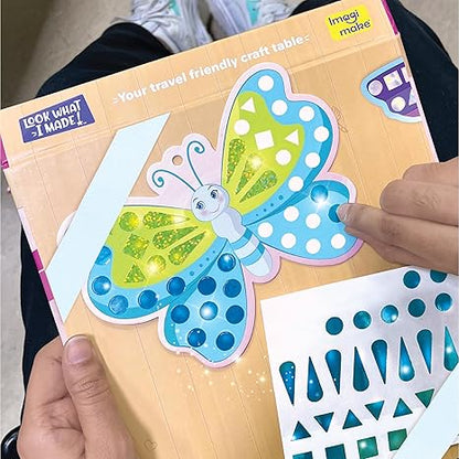 Imagimake Mirror Mosaic Butterfly & Peacock Mess Free Diy Mosaic Craft Kit