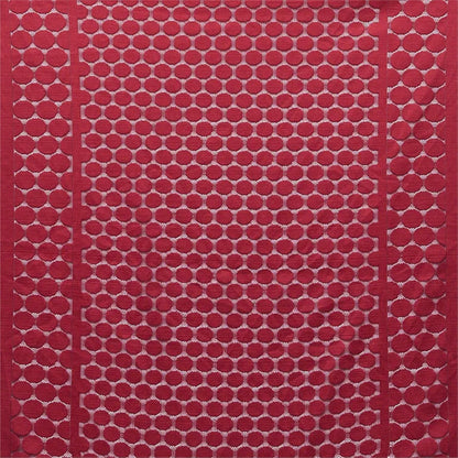 Kuber Industries Sofa Cover Net Sofa Slipcover Set 5-Seater Dot Design Maroon