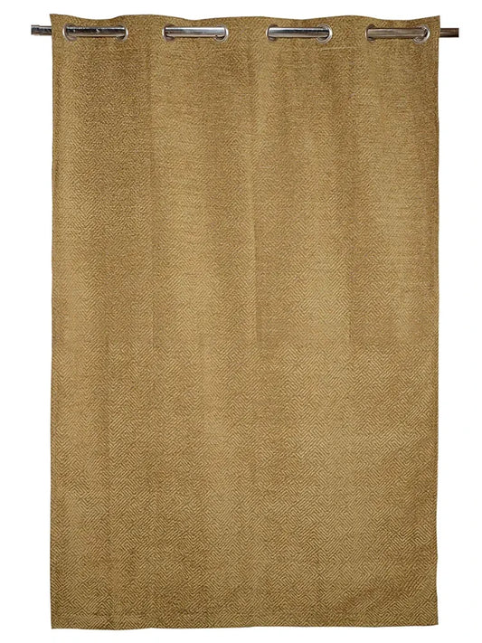 Saral Home Pacman Chenille Blackout Long Door Curtains 2pc Gold