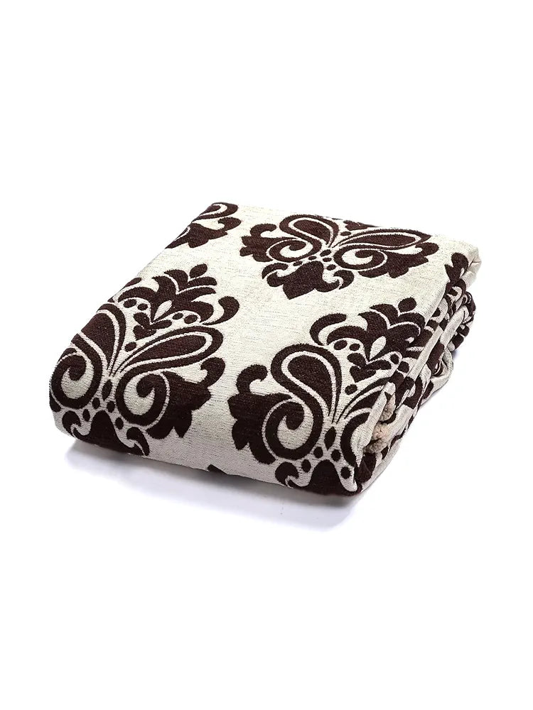 Saral Home Chenille 2 Seater Sofa Cover Throw Colour Brown