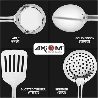 Axiom Kitchen Tools Stainless Steel Heavy Gauge Non-Stick 4 Piece Set Spatula
