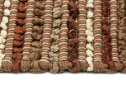 The Home Talk Handmade Stripes Cotton Rug Water Absorbent for Bathroom Entrance Door