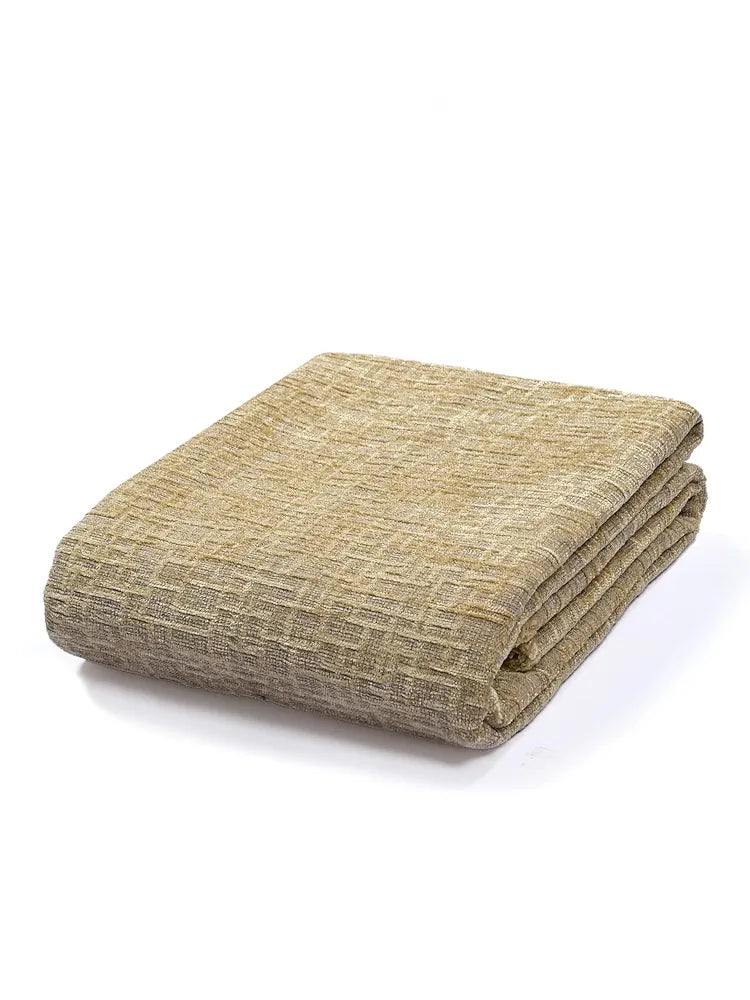 Saral Home Chenille 2 Seater Sofa Cover Throw Colour Gold